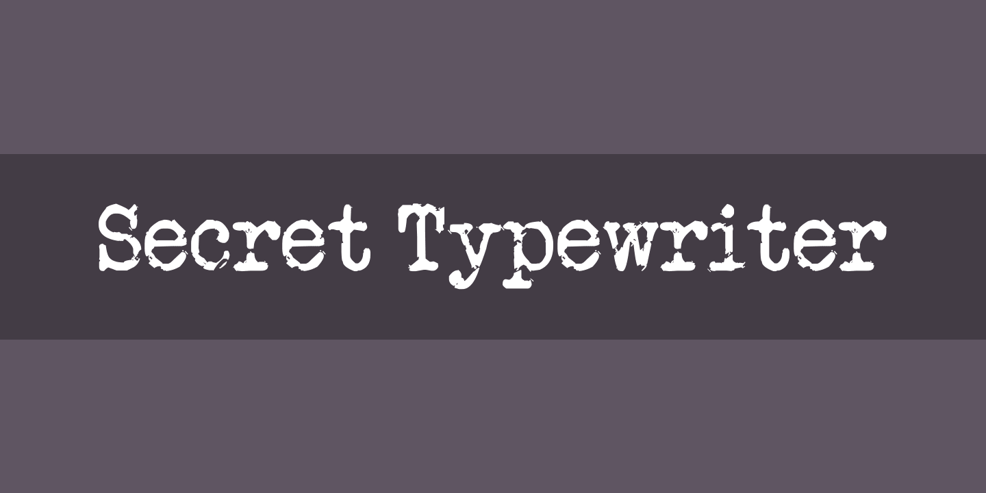 Пример шрифта Secret Typewriter